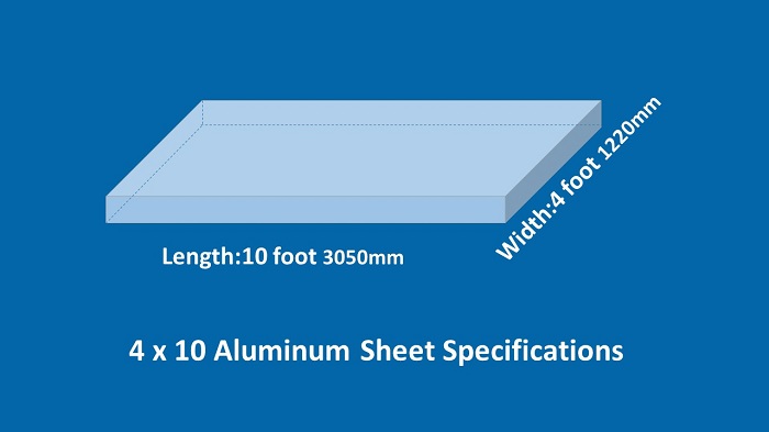 4Spécifications de la feuille d'aluminium x10